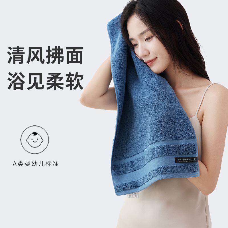 Park Xi Hotel Towel Pure Cotton Class A Thickened Absorbent Wrappable Household Face Towel 120g Embroidered Gift Towel