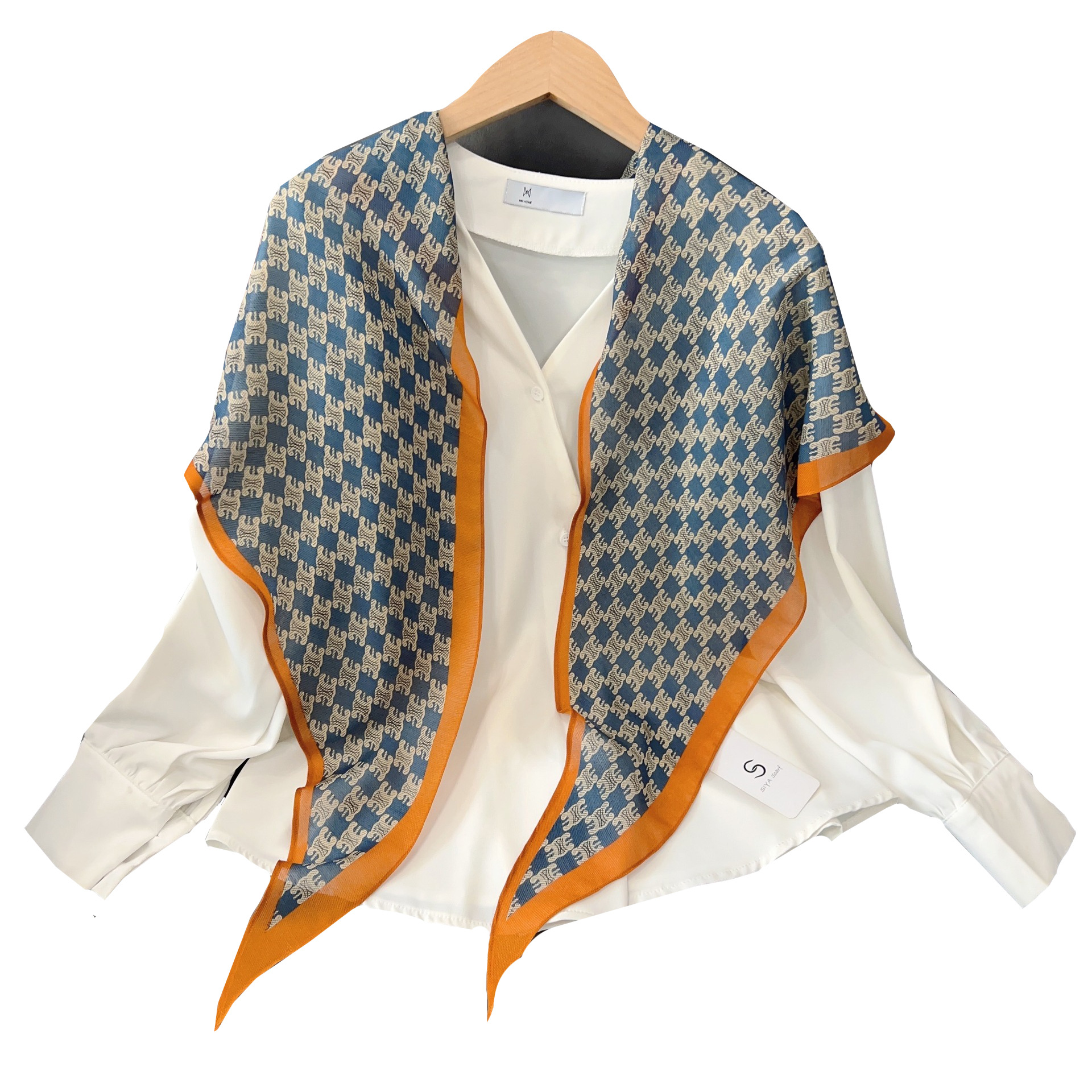 Bufanda de Hilo de Bambú Nueva de Primavera 2025, Protector de Cuello Elegante y Versátil, Prenda Exterior Decorativa, Chal Fino image 7