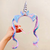 Headband, children's cartoon wig, pony tail style, hair accessory, hairpins, suitable for import, Amazon, unicorn