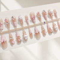 穿戴甲30片整条T138/S288萌粉兔子中梯可爱甜美少女时尚纯欲美甲