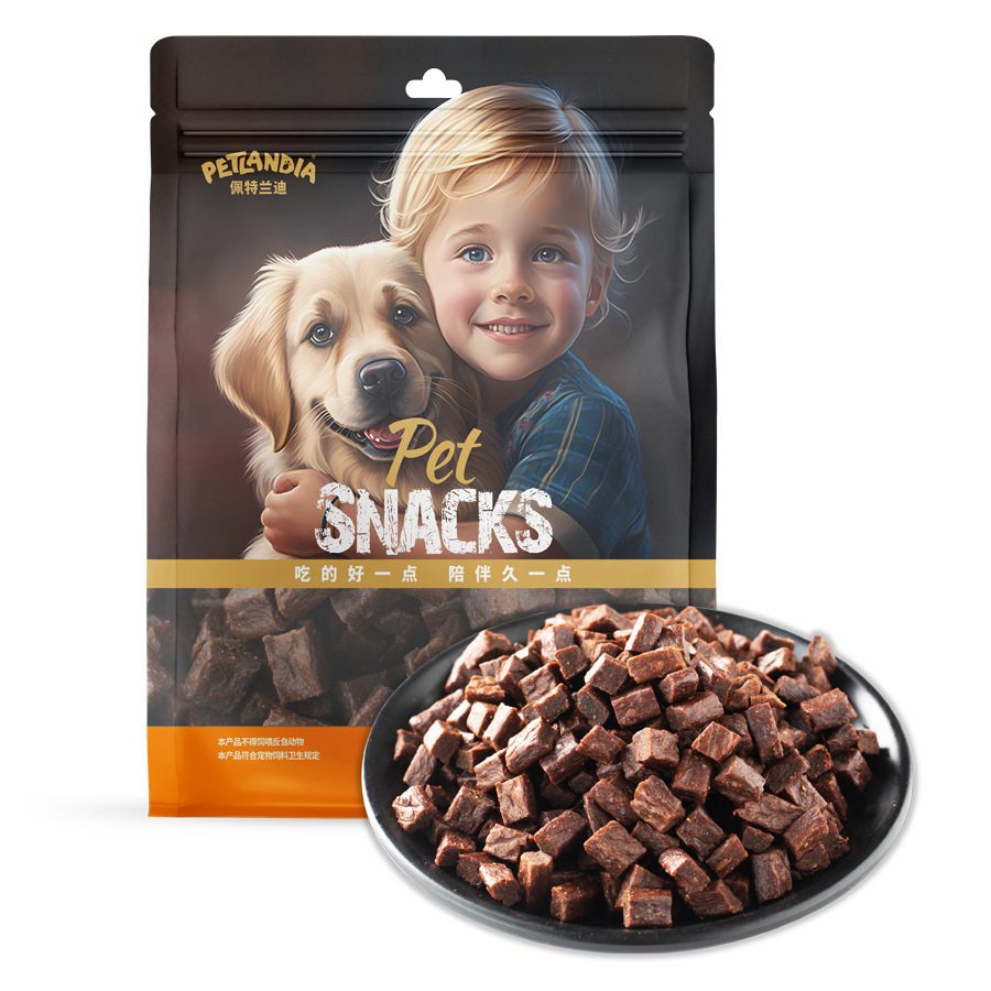 Snack para perros, gránulos de carne de res, 500g, barra de carne de res para mascotas, barra de molar para cachorros, peluche dorado, bocadillos de entrenamiento.