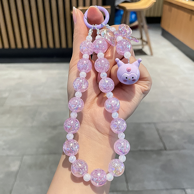 Colgante creativo lindos anillos de cadenas de caja de teléfono móvil accesorios de viento de niña insdiy cuentas de brazalete colgante de llaves