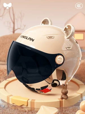Certified, Suitable for All Seasons, Motosiklet kaskı (dəbilqə) - 3c-single-lens-coffee-sunscreen-short-lens-class-a-new-national-standard-one-size-fits-all