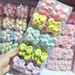 可爱三丽鸥卡通印花糖果色蝴蝶结儿童马尾发圈小女孩扎发皮筋头绳