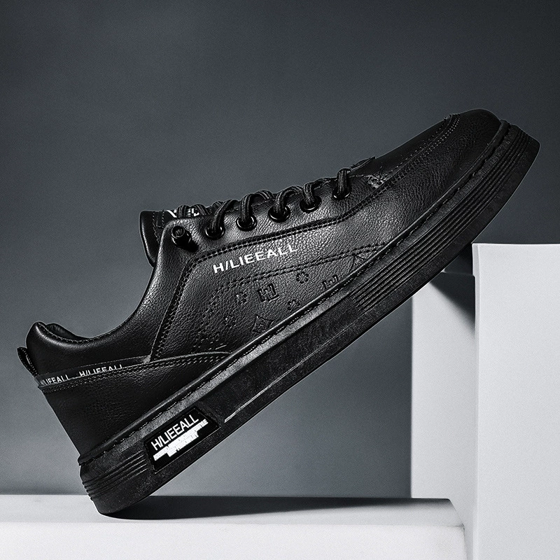 Trend shoes for leather shoes, sports sneakers, casual footwear, 2023 collection, Korean style, soft sole