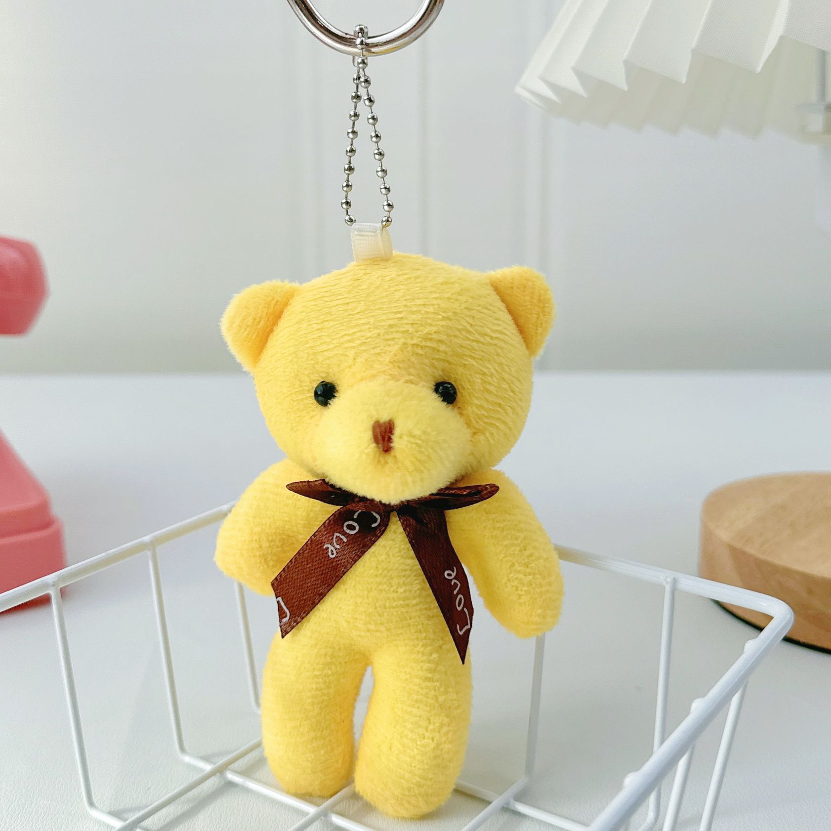 Muñeca de oso de peluche transfronterizo, muñeca de oso de una pieza de felpa, colgante, muñeca de oso, muñeca, juguete al por mayor, mini