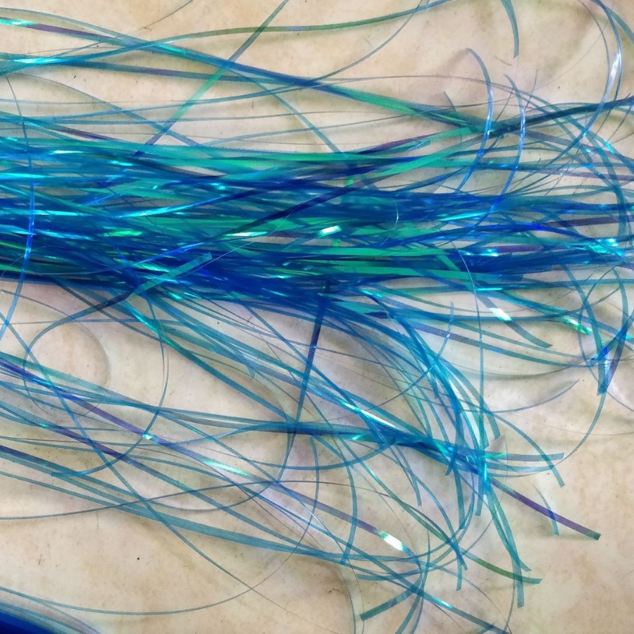 螺旋状粉七彩曲曲彩丝紫七彩丝旋转亮片绑钩子0.4厘米彩直条