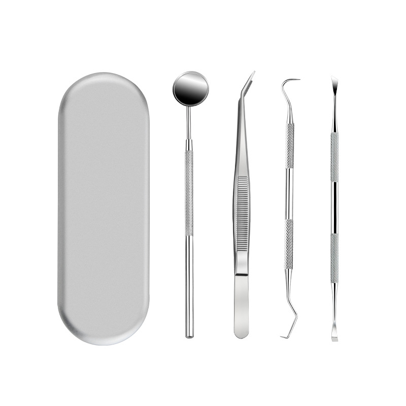 Kit de herramientas dentales de acero inoxidable sonda de endoscopio oral limpieza de tartar de enfermería eliminación de cálculos dentales image 12