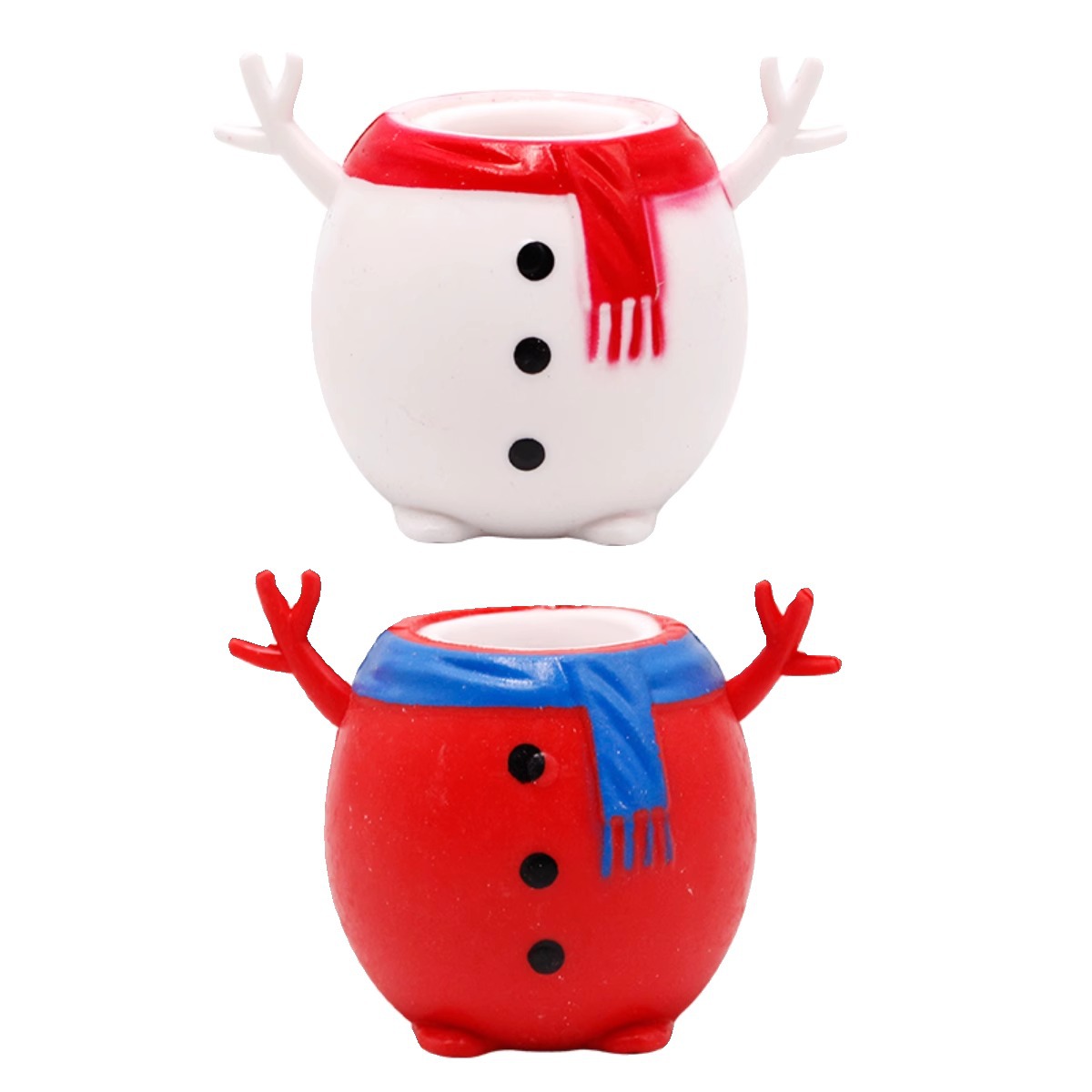 Nuevos y extraños muñecos de nieve navideños transfronterizos exprimiendo tazas amasar música niños descomprimiendo juguetes creativos nuevos productos descomprimiendo