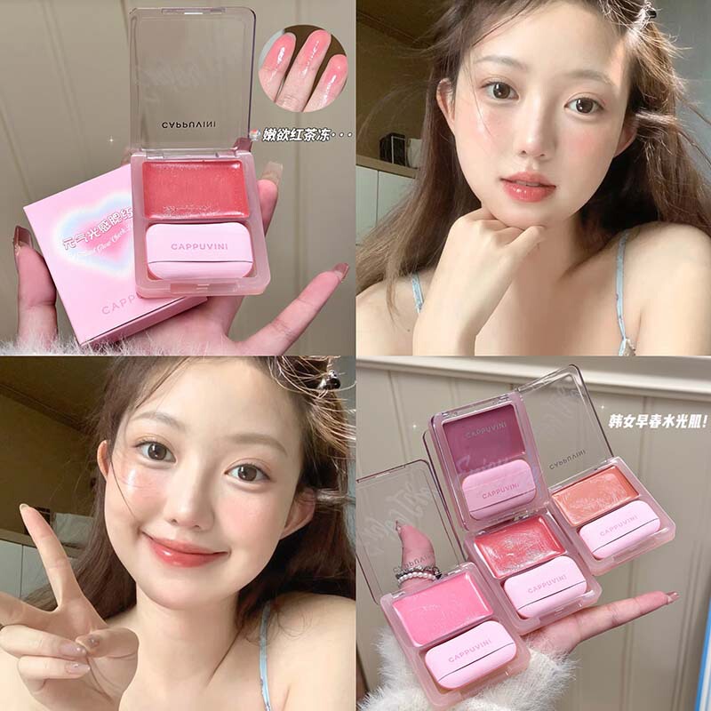 Cappuvini元気光感頬紅ペースト膨張色少女感粉頬紅自然水潤韓系メーキャップ|undefined
