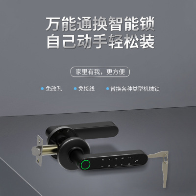 Graffiti fingerprint password Electronics Smart Lock indoor Fingerprint lock bedroom decorate Flats Homestay spherical Fingerprint lock