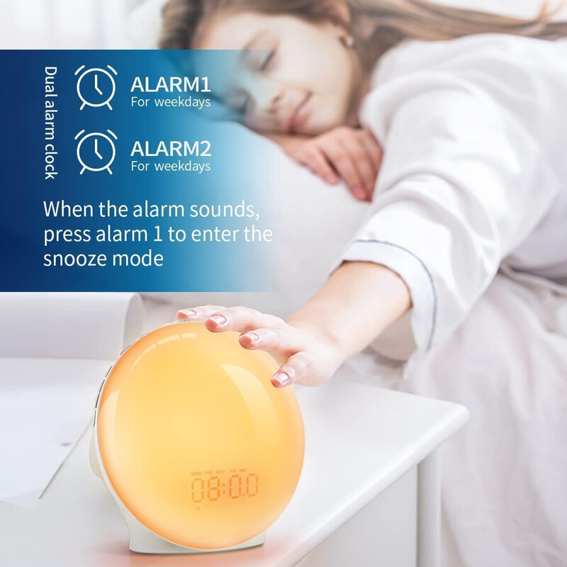 Popular Full-Screen Colorful Wake-Up Light Bedside Sleep Companion Atmosphere Light Simulating Sunrise and Sunset Natural Night Light Ornament Popular Full-Screen Colorful Wake-Up Light Bedside Sleep Companion Atmosphere Light Simulating Sunrise and Sunset Natural Night Light Ornament