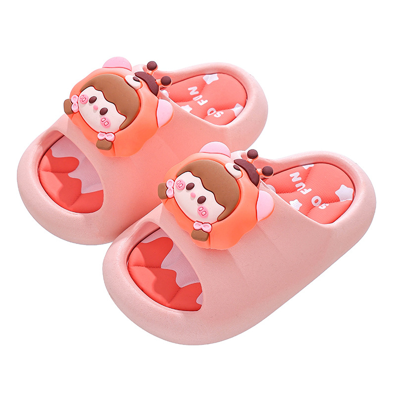 Niños zapatillas frías sensación de mierda niña de verano dibujos animados lindos antideslizantes zapatillas de baño interior zapatillas de suela suave zapatillas de bebé