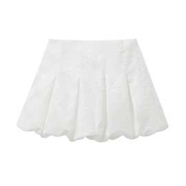 2024秋wish亚马逊eBay白色灯笼迷你半身裙短裙