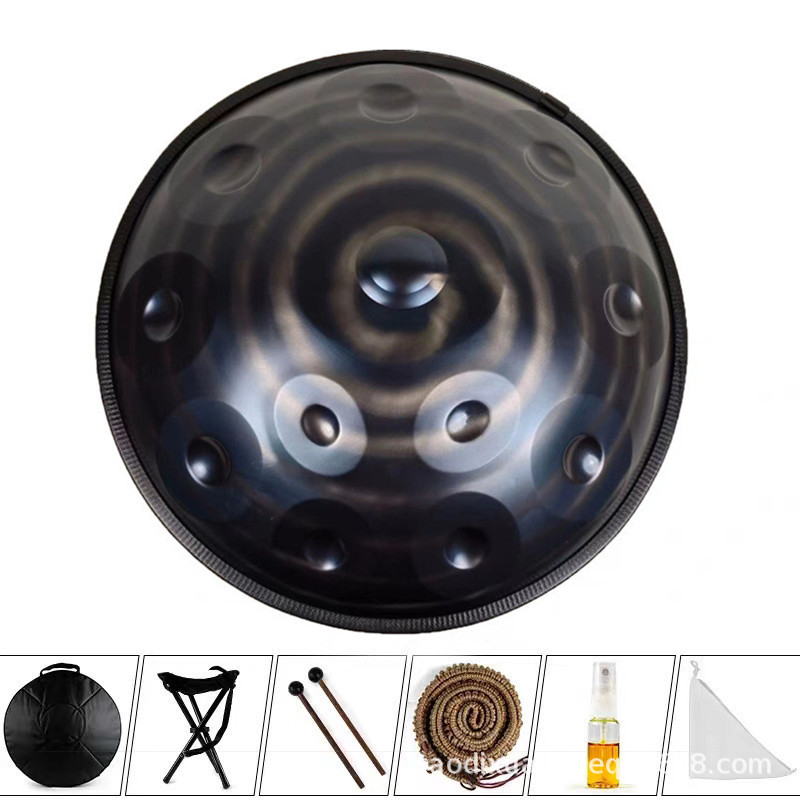 Instrumentos musicales Disco de mano Batería Handpan de grado profesional Disco de mano 440Hz 432HZ Tambor etéreo Tambor de lengua de acero Exclusión transfronteriza