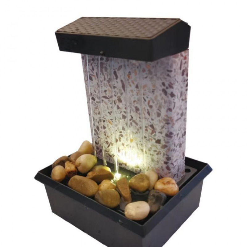 Fuente de Agua de Escritorio Pequeña de Plástico de Agua Corriente con Luz para Sala de Estar y Oficina image 12