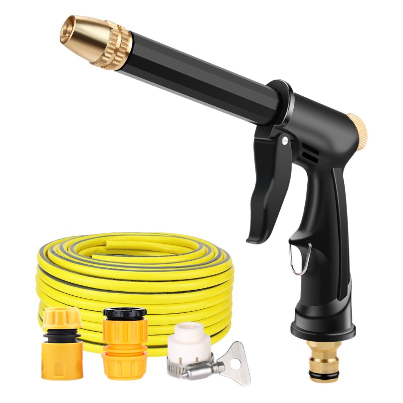 Pistola de agua a presión para el hogar con manguera extensible - Conjunto completo para lavado de autos, jardín y limpieza, fábrica de origen image 1