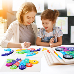 CPC Cross-border Wooden 3D Stereo Puzzle for Children's Early Education and Brain Teaser Dinosaur Matching Puzzle, Suitable for Floor Stalls, Wholesale Toy