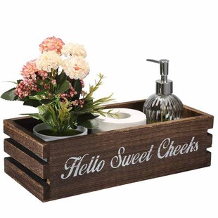 Cross-Border Wooden Toilet Paper Creative Nice Butt Box Cosmetics Green Plant Succulent Diaper Storage Box