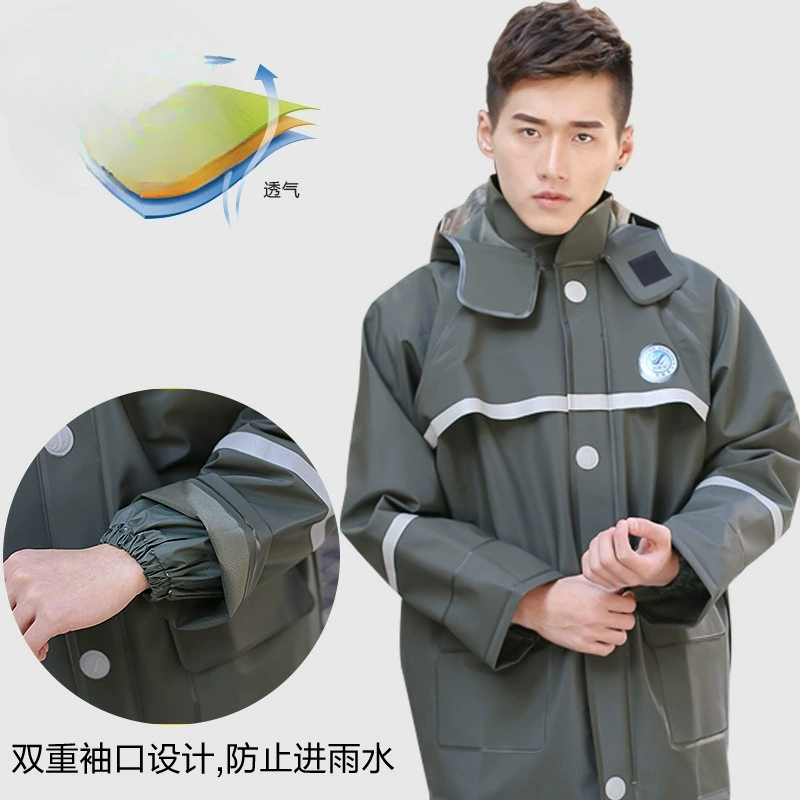 Raincoat, split trousers for adults, electric flashlight