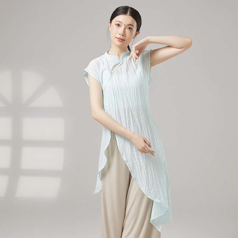 新款古典舞服女飘逸新中式舞蹈服古风旗袍练功服中国舞演出服|undefined