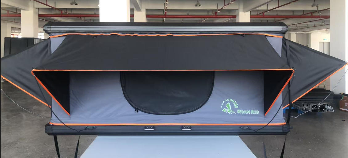Outdoor Barbecue Adventure Aluminum Shell Helicopter Roof Tent Suv Car Mountain Camping Vehicle-Mounted Camping Tent