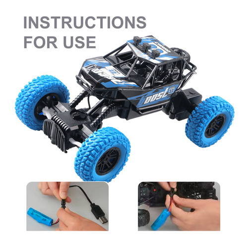 Off-road climbing car cross-border children remote control car four-channel driving gift rechargeable electric toy model