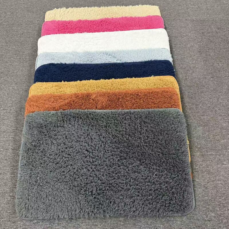 Cross-Border Bathroom Lambswool Beautiful Velvet Floor Mat, Cross-Border Bathroom Cooling Insulation and Warmth-Retaining Absorbent Floor Mat, Wear-Resistant and Dirt-Resistant, Washable