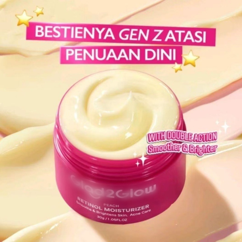 Glad2Glow Peach Retinol Moisturizer 桃子面霜 温和滋润细腻|undefined