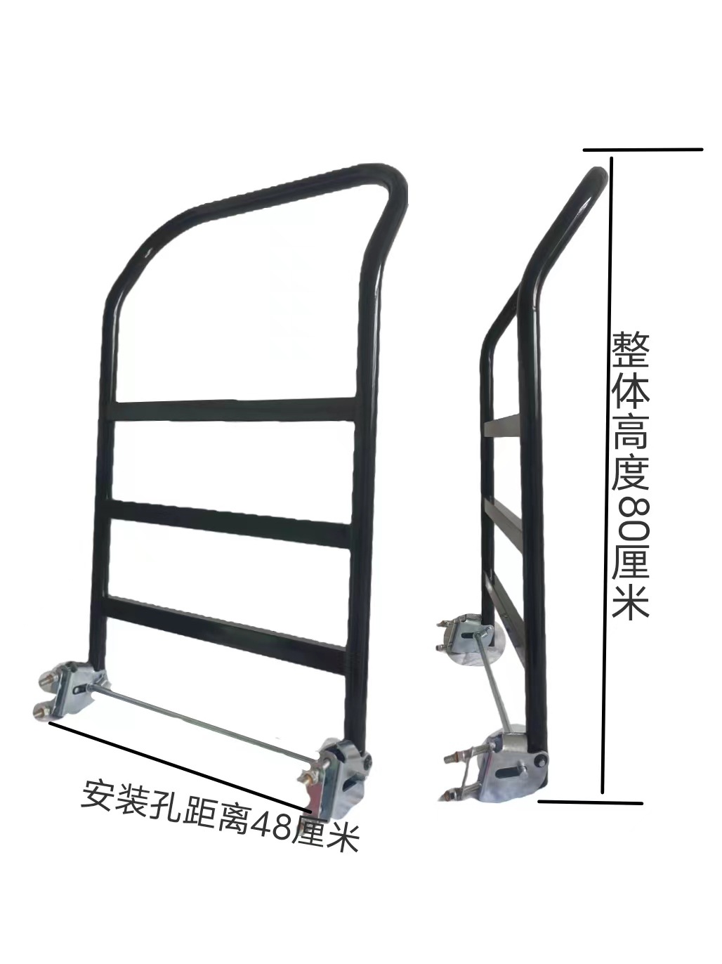 平板车手推车配件折叠扶手把手彩色塑料挡板镀锌管加厚手推耐用