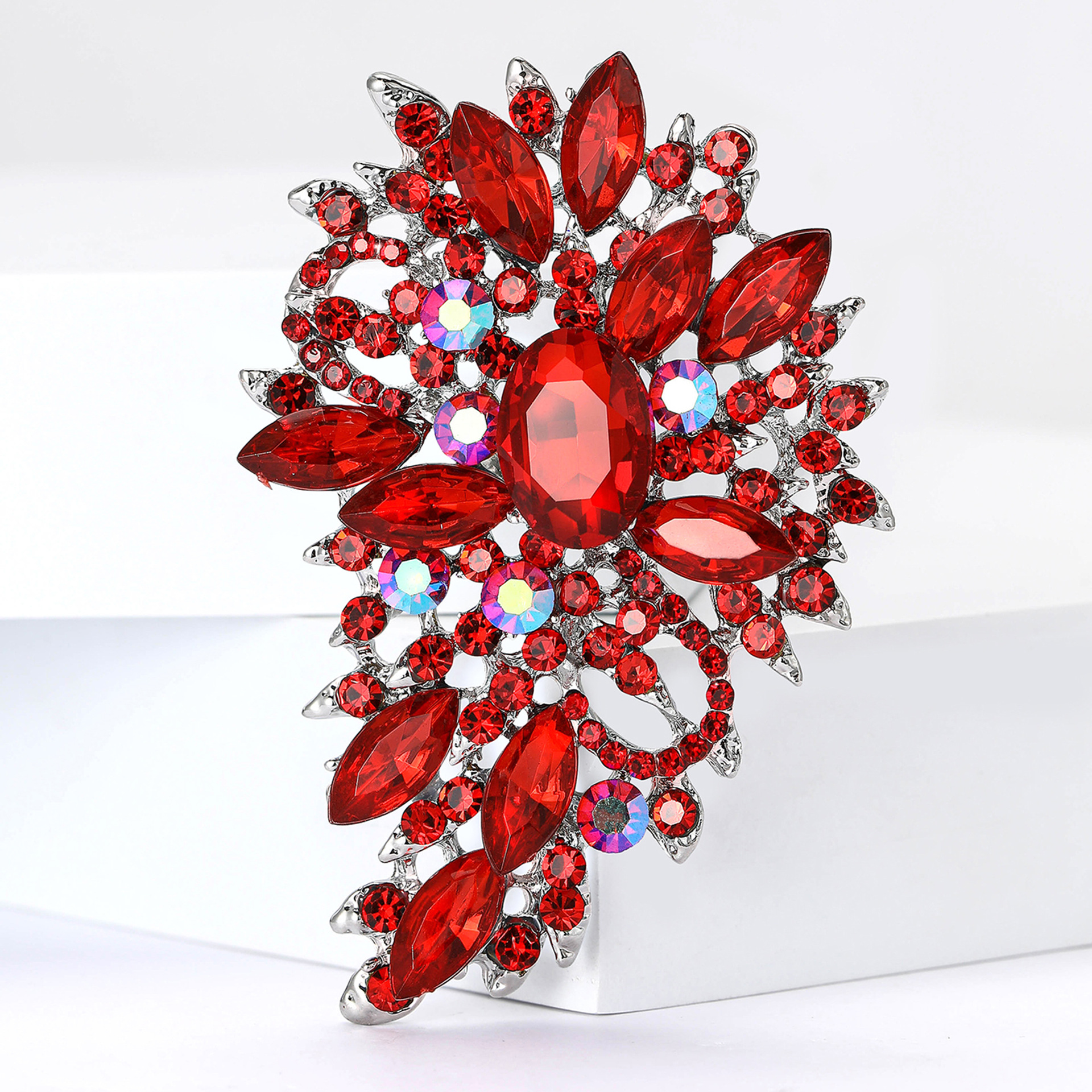 Spilla vintage da donna oro argento perla cristallo farfalla pin_voghion.com