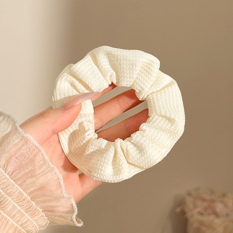 Coletero Scrunchie de Encaje con Flor de Alta Elasticidad para Mujer