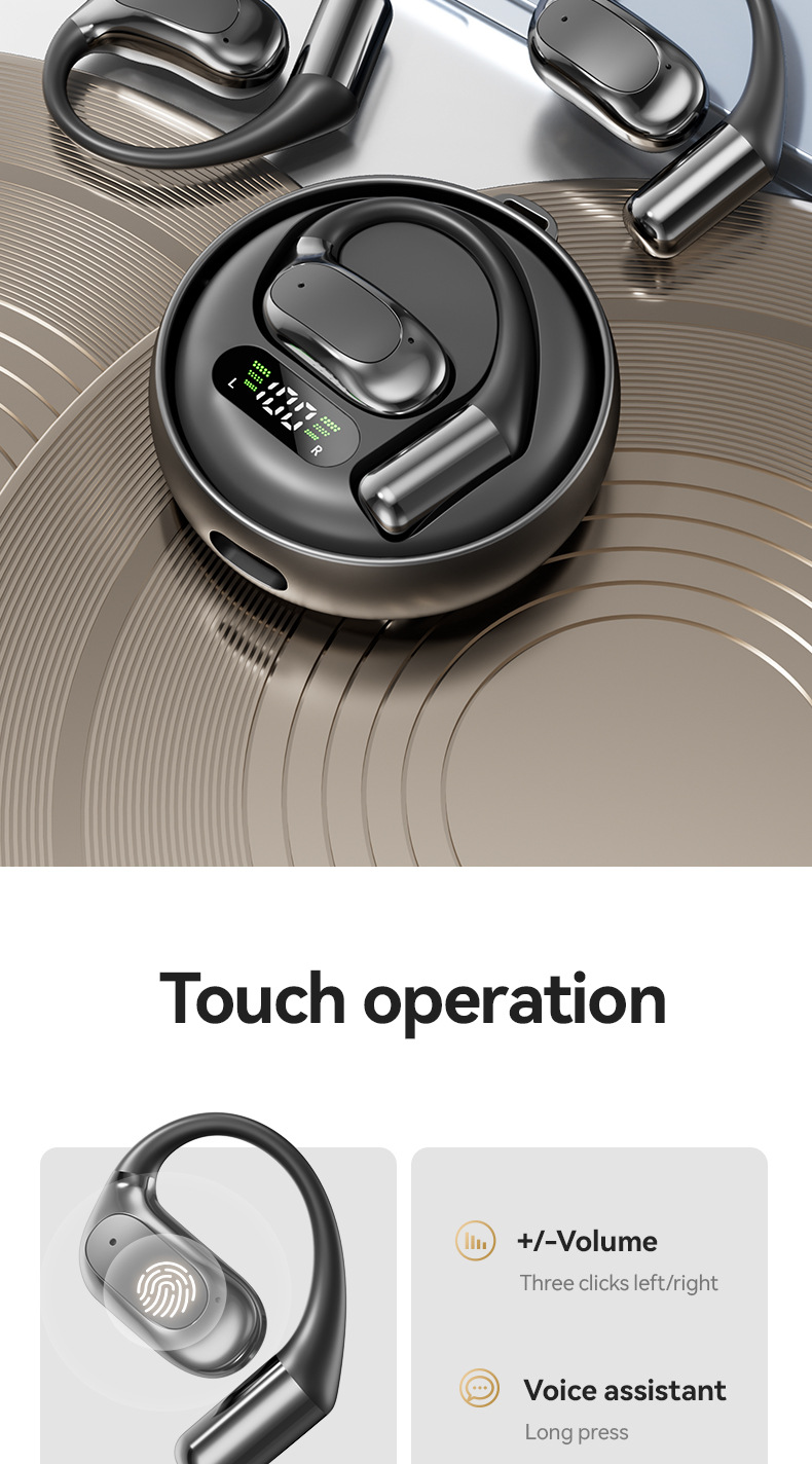 Nouveau modèle intra-auriculaire sport sans fil à haut rapport qualité-prix, réduction de bruit, longue autonomie, conception ouverte._voghion.com