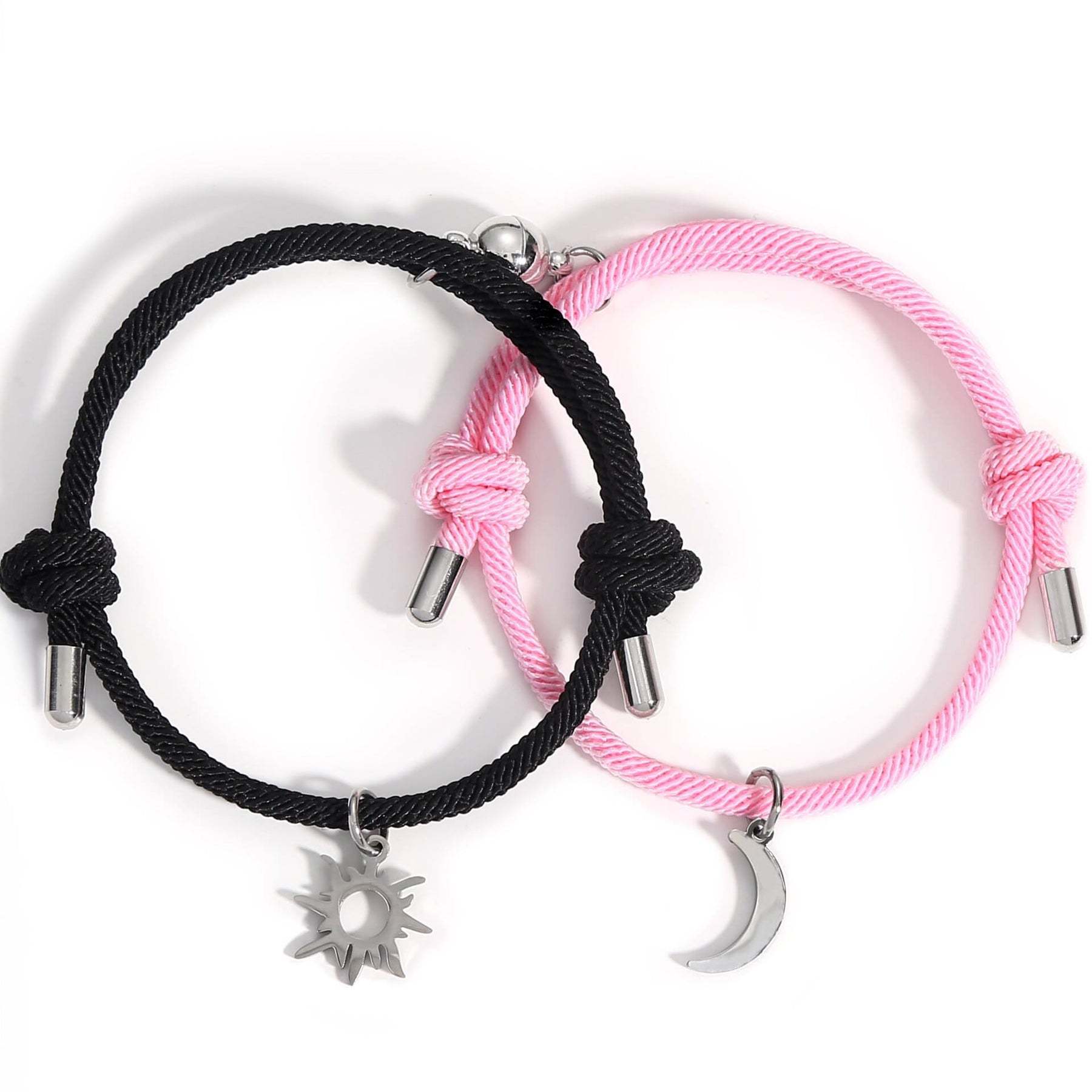 Simple Style Moon Alloy Braid Couple Unisex Bracelets display picture 3
