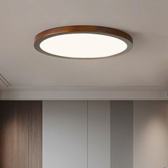 普瑞全光譜護眼主臥室燈北歐實木客廳燈日式原木風吸頂燈中山燈具