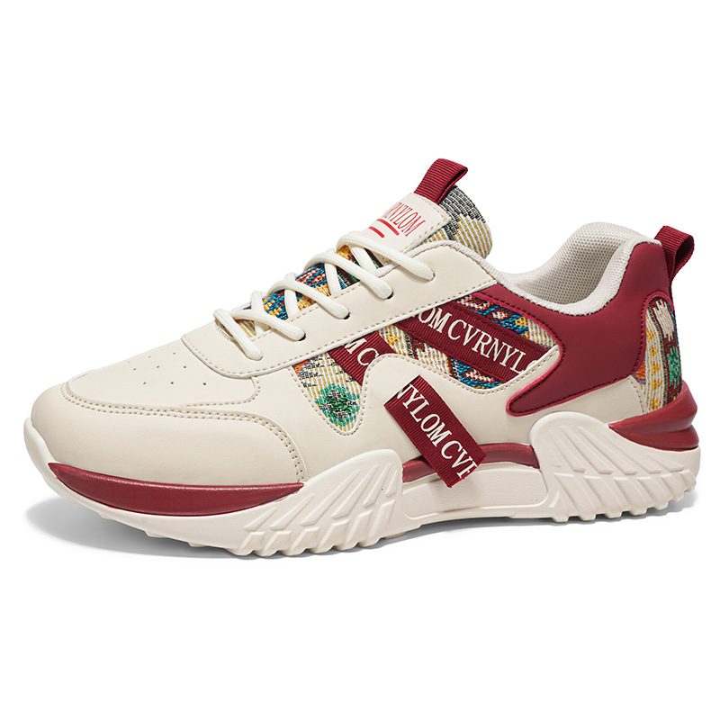 Zapatos de hombre 2026 primavera nuevos zapatos deportivos casuales transpirables para hombres, estudiantes de suela gruesa, zapatos anti-deslizantes para padres de altura
