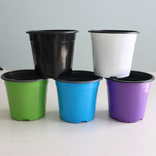 plastic two-color simple flowerpot
