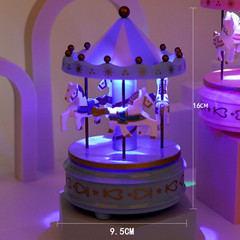 旋转木马音乐盒水晶球八音盒生日六一礼物女生儿童小公主女童跳舞