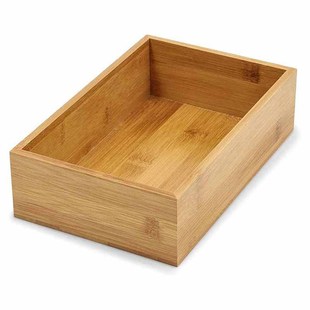 Wooden Box Bamboo Wooden Box Processing Wholesale Lidless Wooden Box Solid Wood Bathroom Countertop Desktop Storage Box