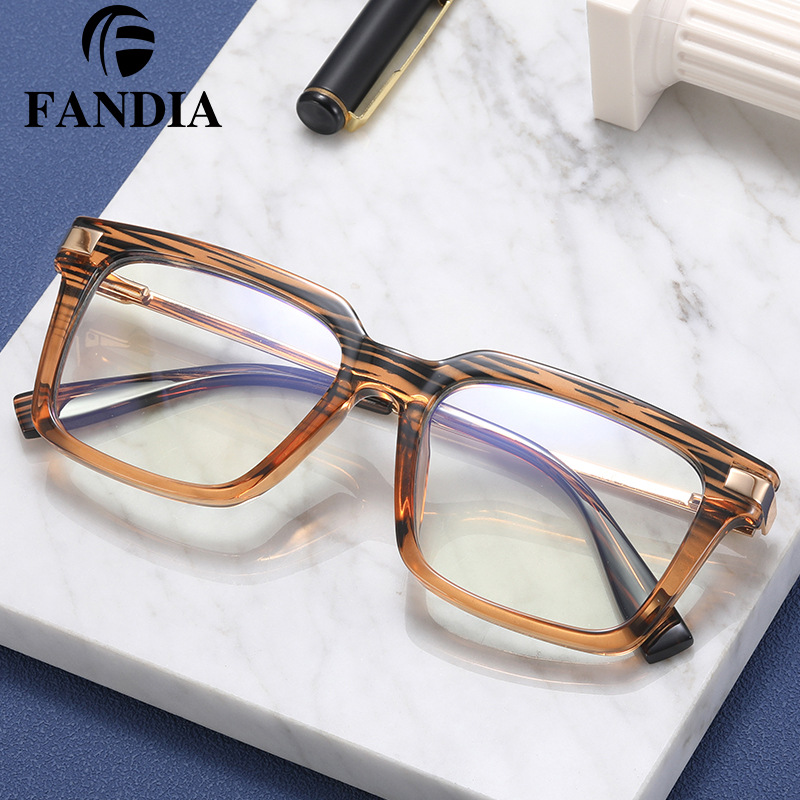 Montura Ultraligera de Gafas Retro Anti Luz Azul de TR90 y PC con Protección UV
