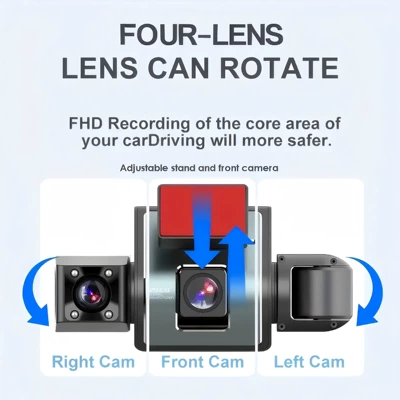 night vision WiFi quad-camera – Driving recorder