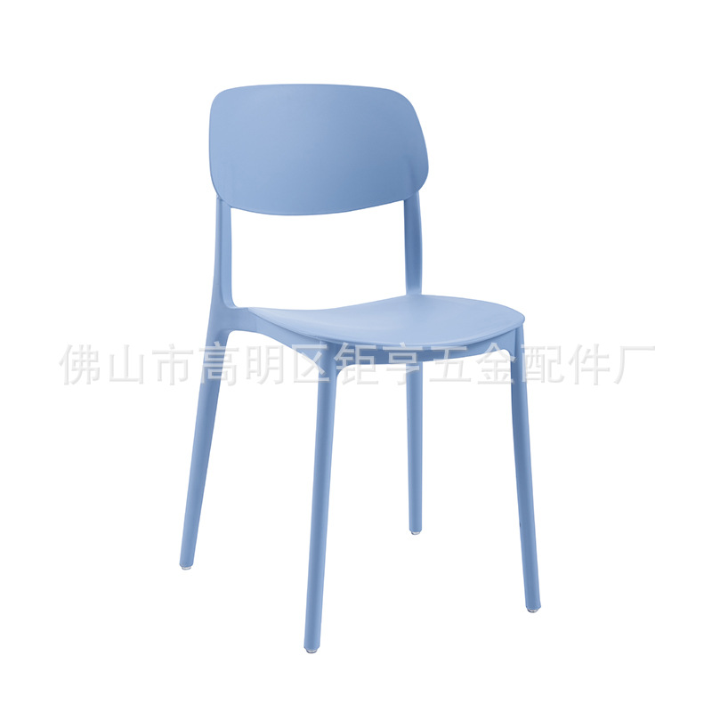 Silla de plástico para el hogar silla de ocio de PP gruesa restaurante postre tienda de té con leche silla de espera respaldo de taburete minimalista moderno