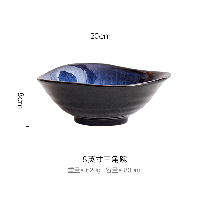 Amazon Vajilla transfronteriza Tazón de arroz Tazón de salsa Tazón de sopa Tazón de fideos Tazón para el hogar Tazón de ensalada Tazón de comedor irregular