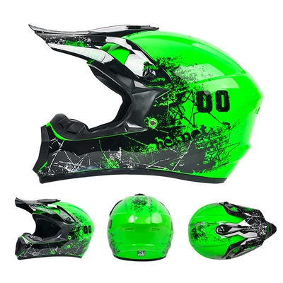 Go-Kart Downhill Bicycle Helmets, Motorcycle Safety Supplies - green-00-foreign-trade-special-contribution-s-55-56-head-circumference
