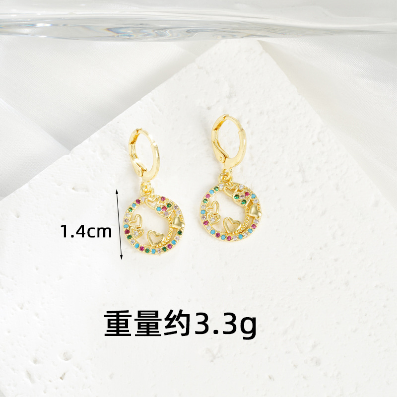 Collar de oro de arena vietnamita de estilo europeo y americano, anillo de lujo ligero, aretes de línea hueca en forma de corazón, joyería transfronteriza de nicho femenino al por mayor