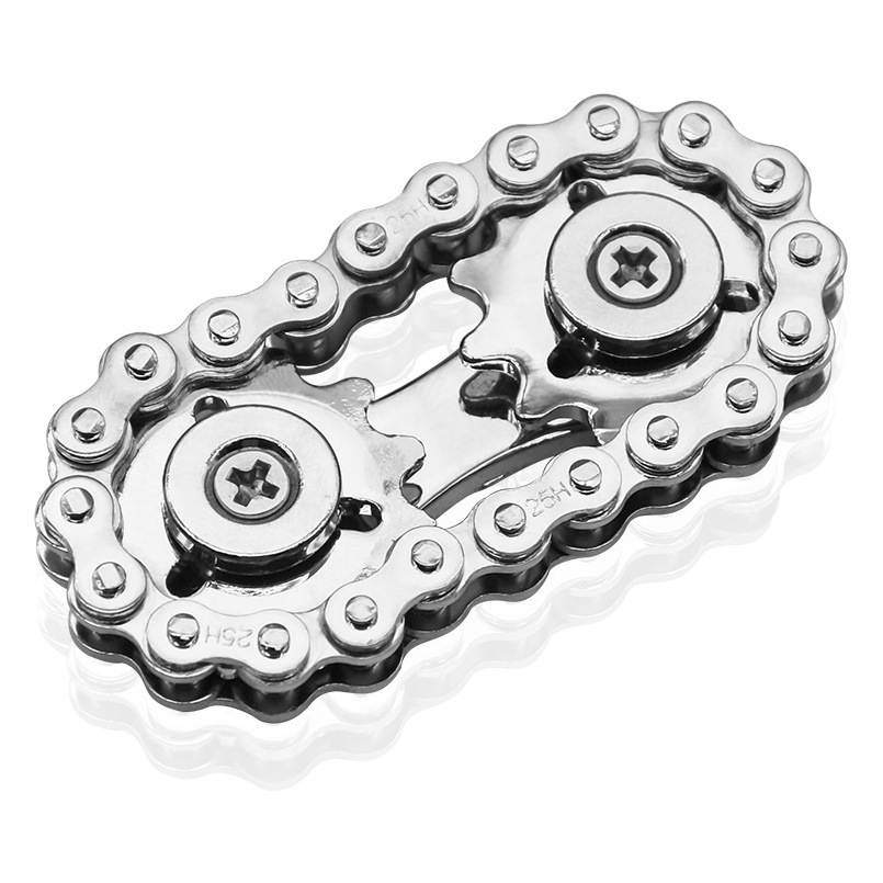 Cadena de coche de engranajes Cadena de giro de la yema del dedo descompresión Gyro descompresión artefacto adulto juguete aburrido artefacto divertido Niño