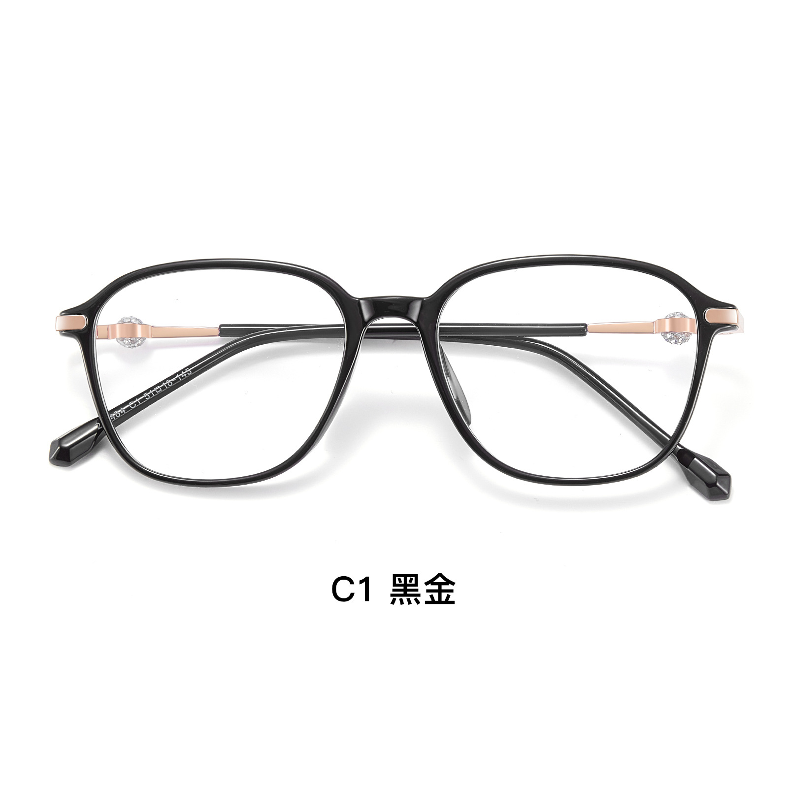 Jimmy Choo con el mismo marco de gafas rojas a prueba de luz azul, un marco de diamantes para hombres y mujeres de 4.5 mm de ancho con gafas de miopía