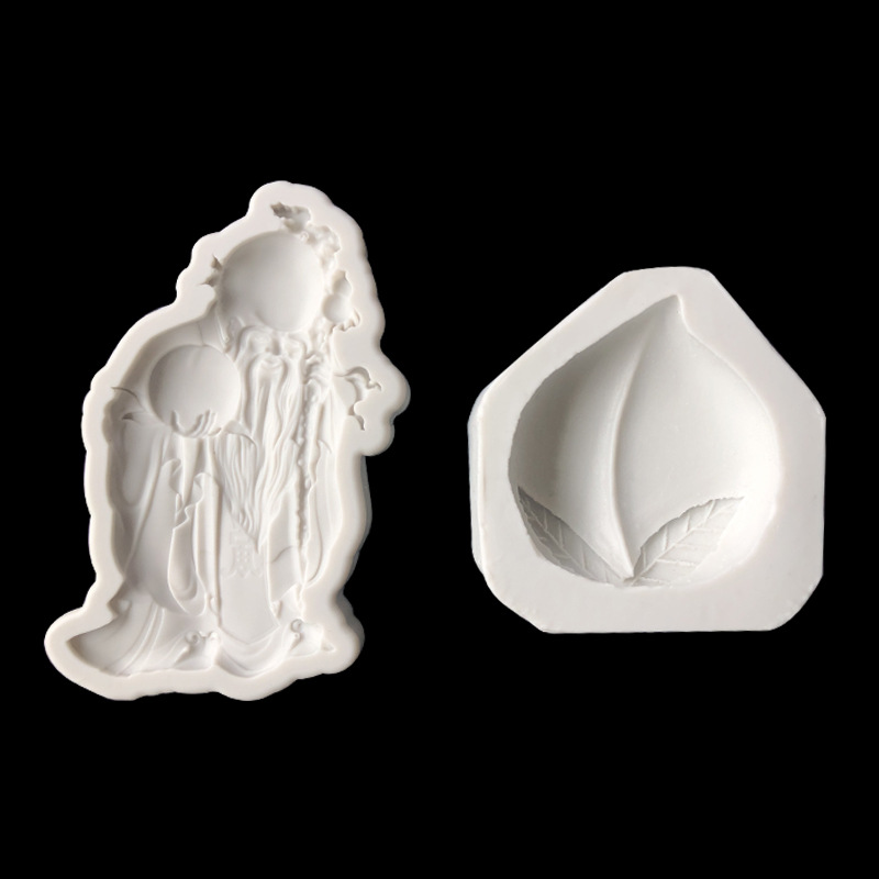 Celebración de cumpleaños hadas melocotón ancianos silicona molde fondant cake chocolate Decoración Accesorios arcilla suave cerámica hecha a mano