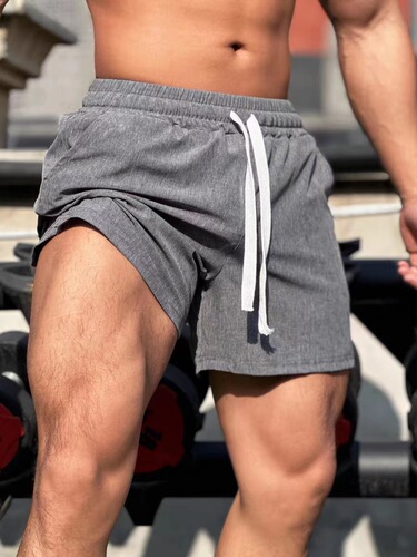New trendy brand sports fitness shorts for men, three-quarter pants, loose, casual, running, quick-drying, sports, breathable, stretchy squats