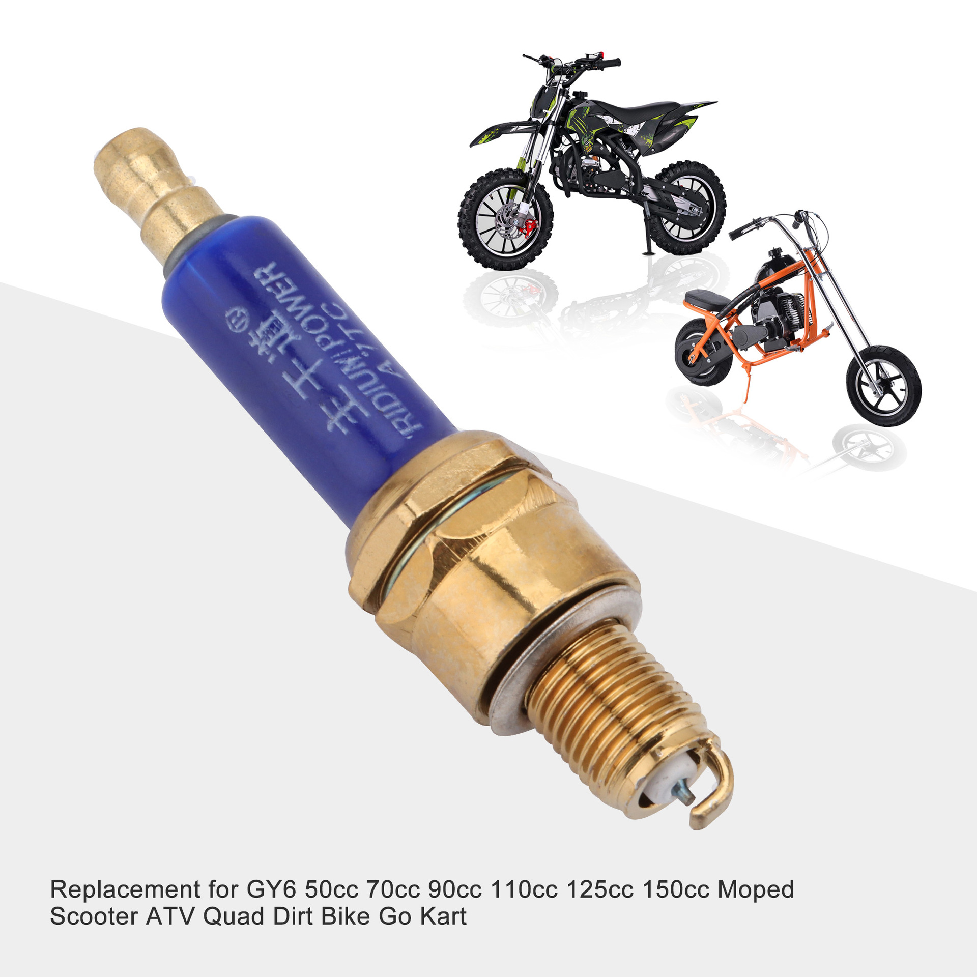 10 single-claw A7TC iridium spark plugs in a box to replace 110cc 125cc 140cc ATV motorcycles
